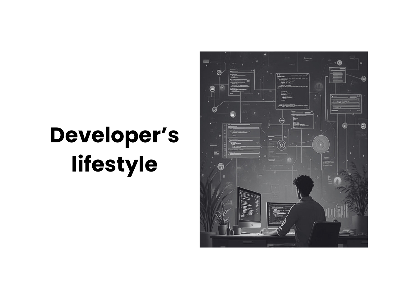 A developer doing her daily tasks
